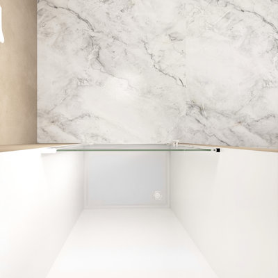 Porte de douche pivotante 28 po x 72 po avec cadre en aluminium nickel brossé, verre trempé transparent de 6 mm, conception pivotante, séparation à sec et humide, ambiance de salle de bain luxueuse pour