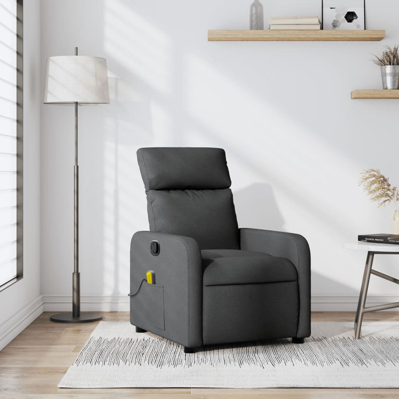  Fauteuil de massage inclinable gris foncé