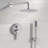 10" Brushed Nickle Roud Rain Shower head and Handheld Shower Head Set