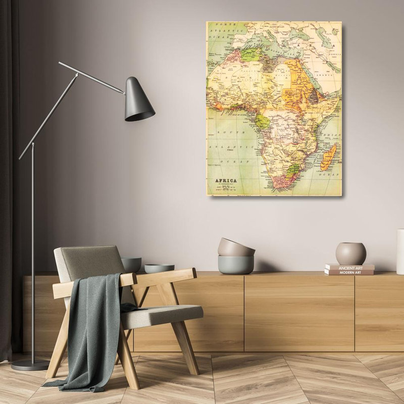 Carte de l'Afrique en 1885, H 24 po x l 19 po