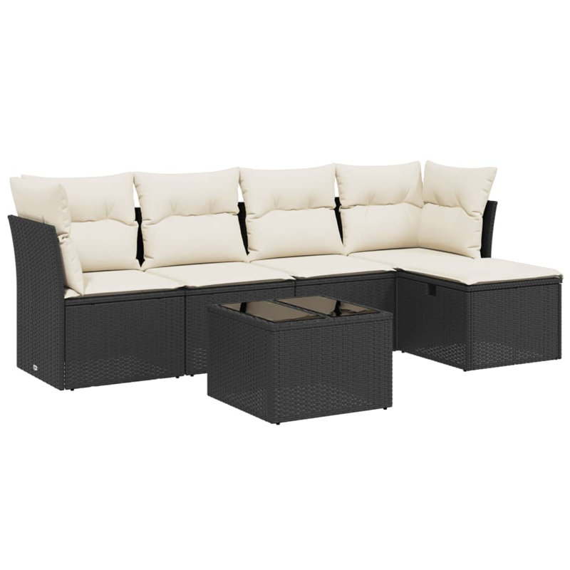 Vidaxl Garden Sofa Set Black