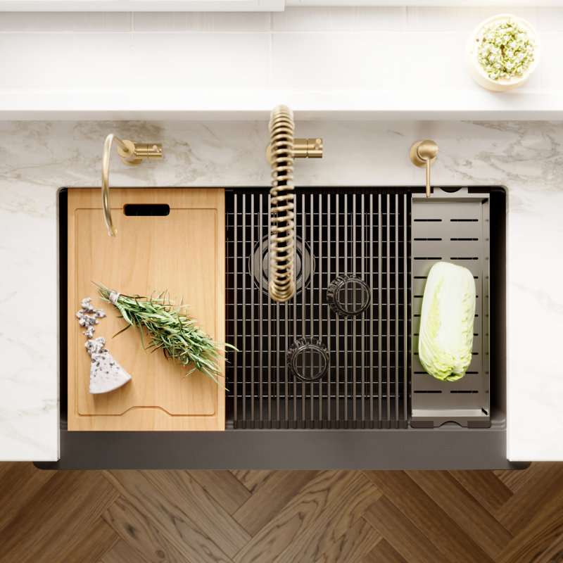 Évier de cuisine Karran Quartz, Noir