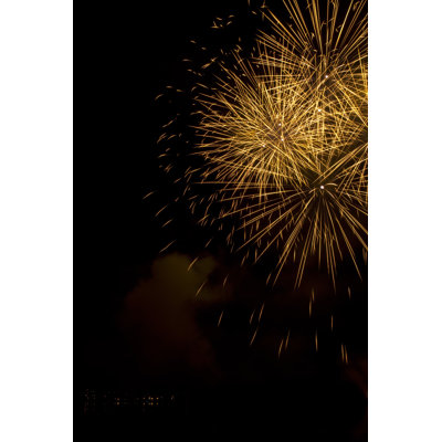 Big Gold Fireworks by MichaelDrapeau - No Frame Art Prints on Canvas
