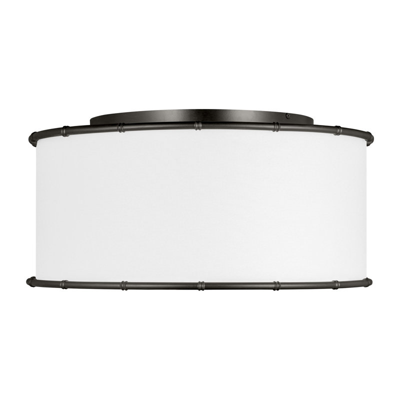 Aldric Medium Flush Mount, Aged Iron