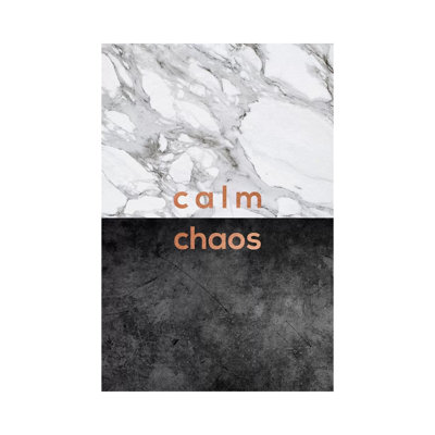 Calm Chaos Copper 1 Piece Wrapped Canvas Wall Art