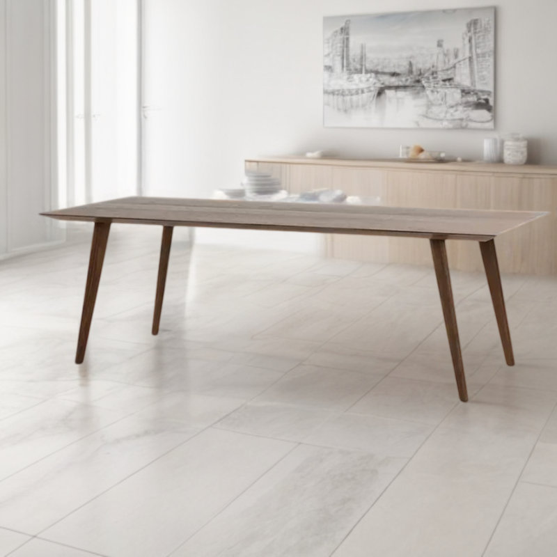 Medwin Ash Solid Wood Dining Table, 35.43" W x 86.61" L
