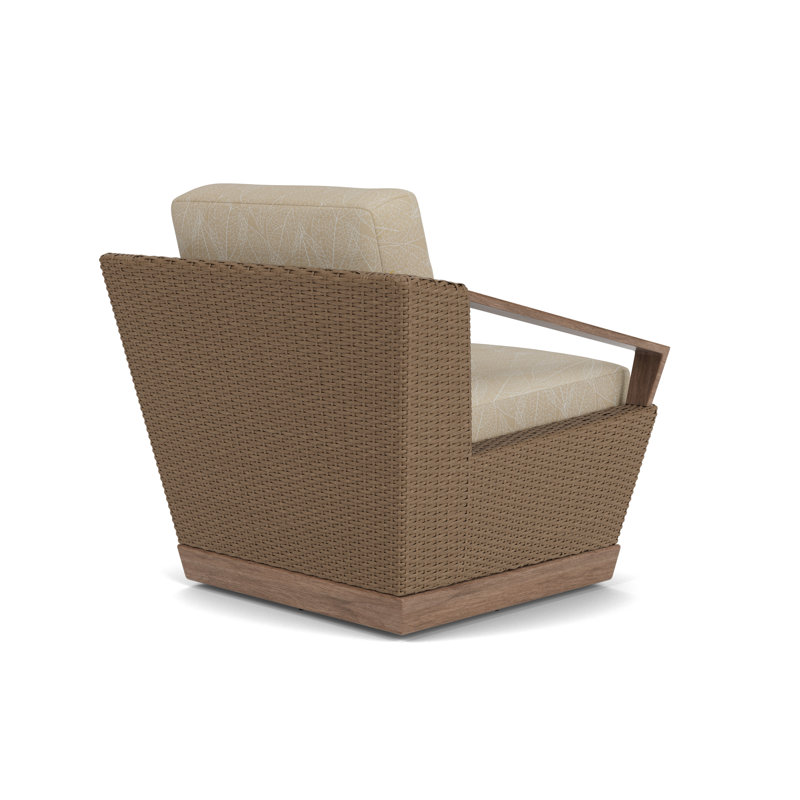 Outdoor Swivel Armchair, Laurel Ecru