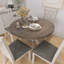 5-Piece Round Dining Table Set With Upholstered Chairs And Chair-1416129863-1416129880