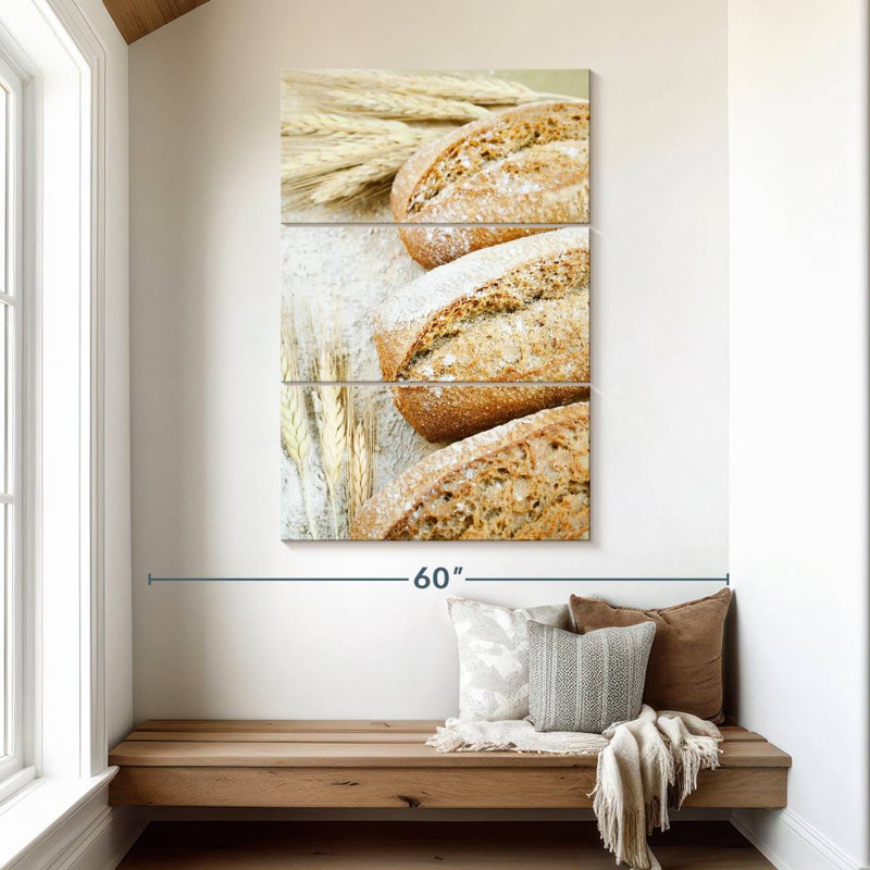 Yarlin Three Wheat Loaves, 50" H x 32" W