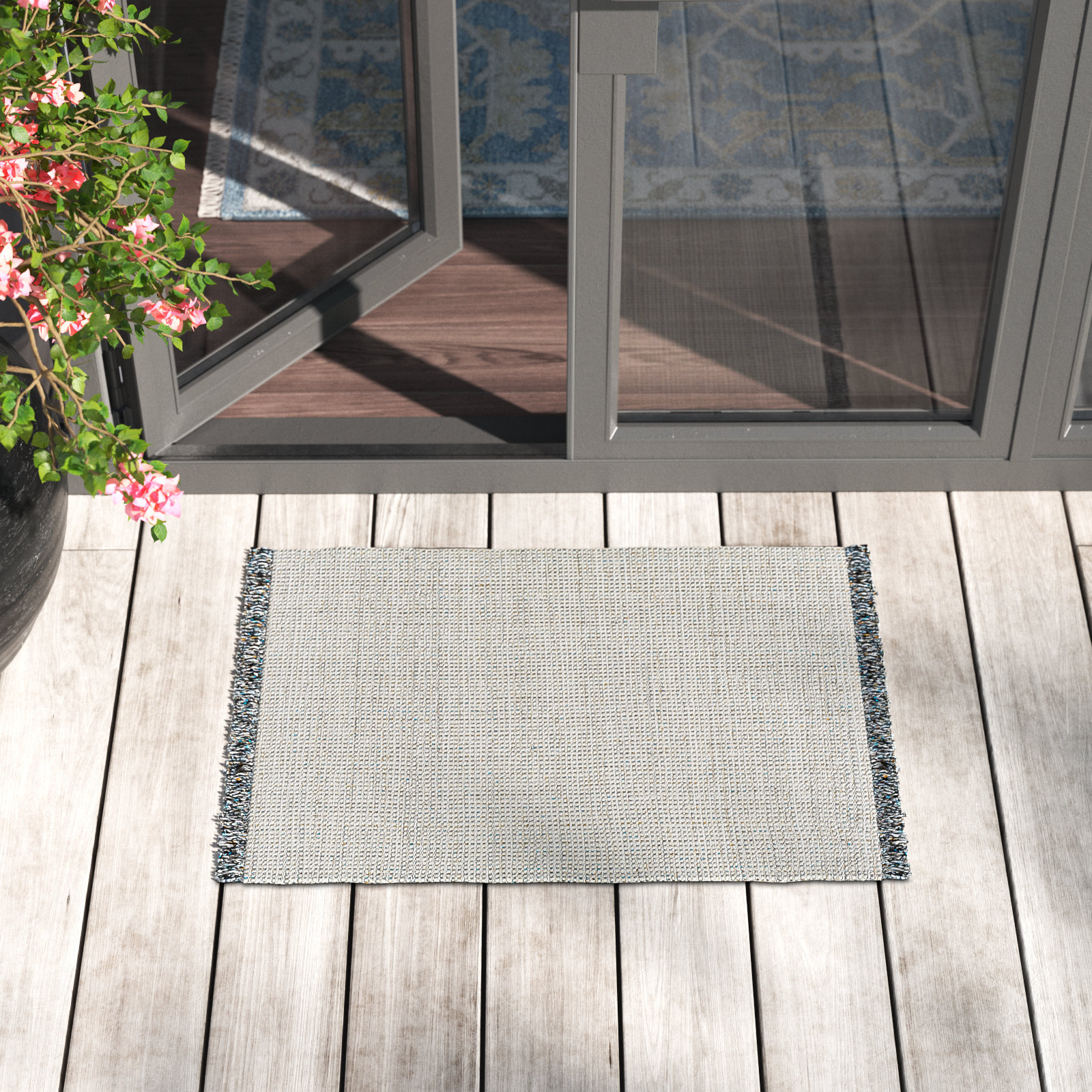 Viewcrest Hand-Woven Geometric Rug, Rectangle 2' x 3'