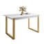 Extendable Metal Base Dining Table-898802987