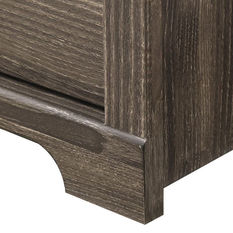 Table de chevet 2 tiroirs Keaton, Dark Grey
