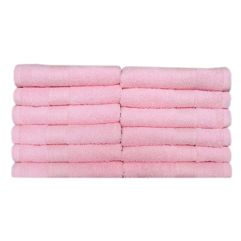 Cotton Midweight Hand Towel, Pink