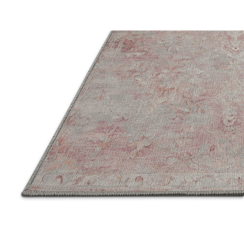 Tapis gris lavable à la machine, Carré 8 pi