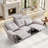 Joniah 84.65''Wide Modern Top Faux Leather Pillow Top Backrest Sofa with USB（set of 2）-1245108904