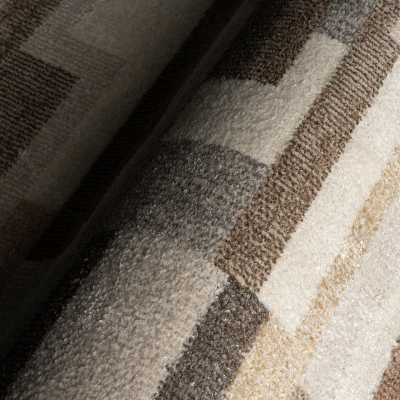  Lucasta Rustic Abstract Washable Area Rug, Rectangle 8' x 10'