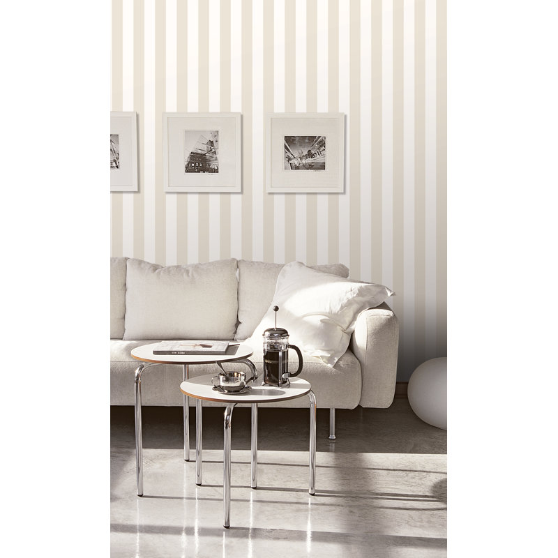 Divisadero 10m x 53cm Matte Wallpaper Roll, Taupe/Cream 