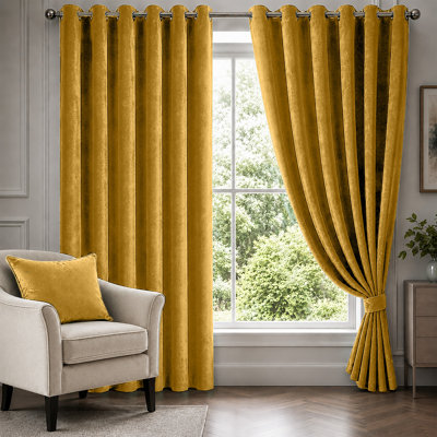 Velvet Room Darkening Curtain Panel Pair
