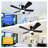 42" 5 - Blade  Dimmable RGB Reversible LED Ceiling Fan with Light Kit and Remote Control
