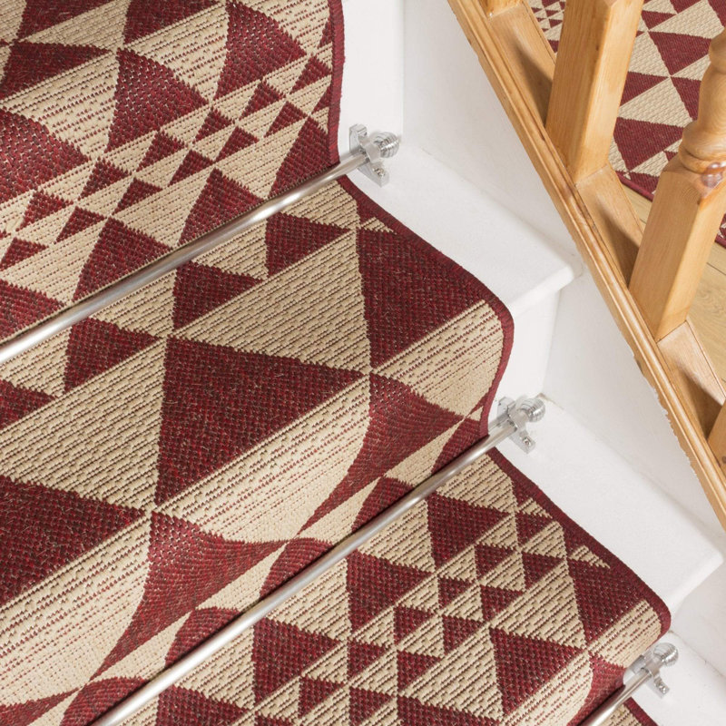 Stair Runner Abrahamson Geometric Hand Woven Indoor Area Rug, Runner 540cm x 80cm
