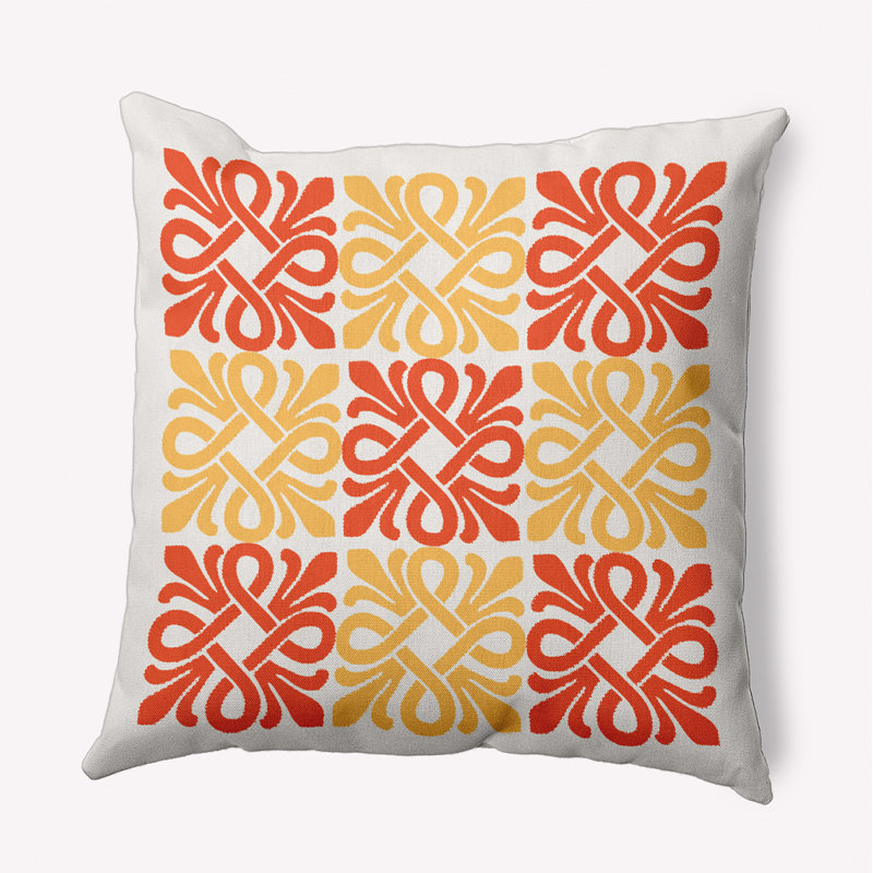Housse et insert de coussin décoratif intérieur / extérieur en polyester Tropical Resort, 16 po x 16 po