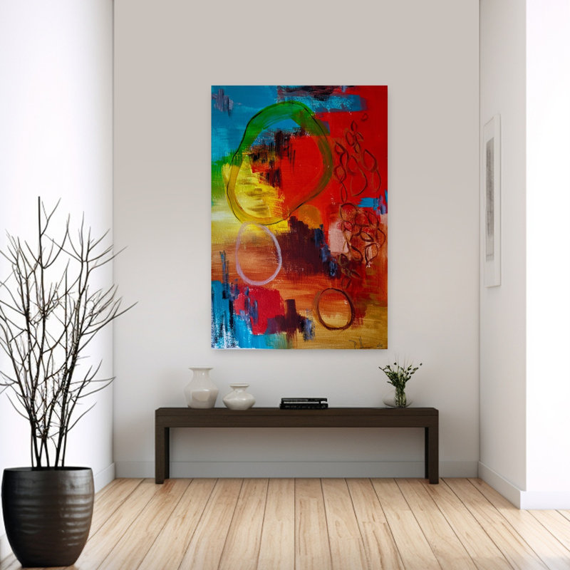 Art contemporain, art contemporain abstrait, H 60 po x l 40 po