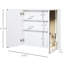 Armoire de salle de bain 24 po x 22 po, structure en acier avec portes doubles et miroir pour les yeux, parfum blanc,