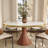 Luxury Thicken Stone Gold Trim Analia Round Solid Wood Base Kitchen Room Table For 2-8 People-1964089372-1964089361