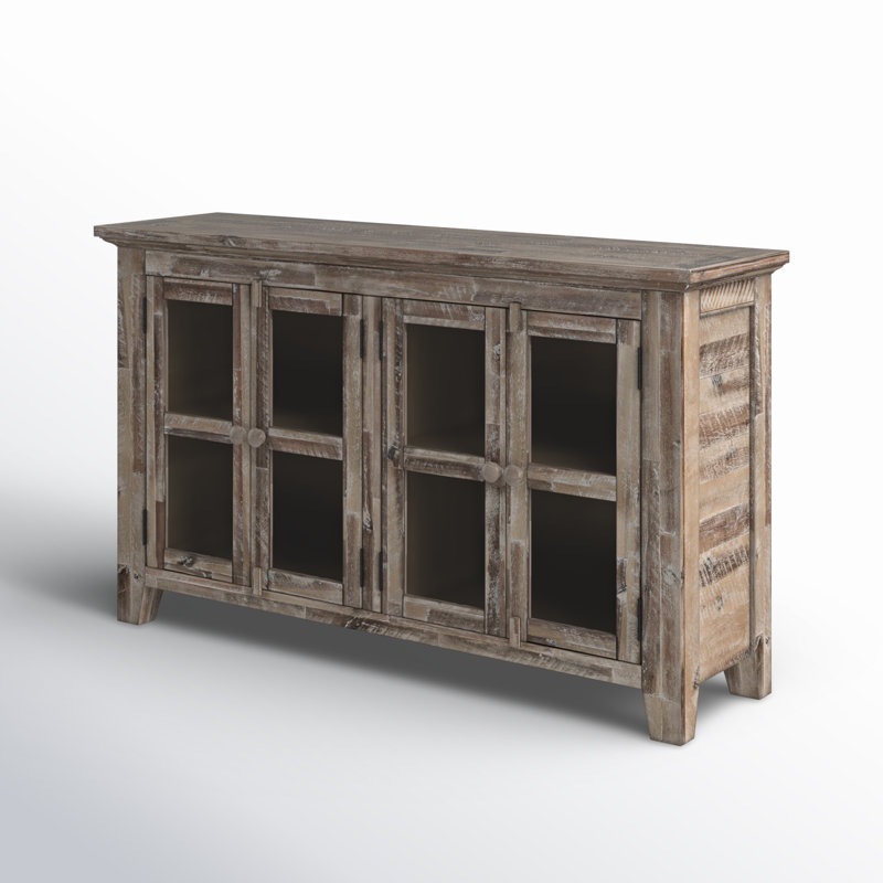 Buffet en bois d'acacia massif Beth 54 ", Gris délavé