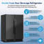 24-Inch Dual Zone Beverage Refrigerator - Versatile Cooler for Built-in or Freestanding Use - Foam Door Design, Adjustable Shelves, LED Lighting, and Two Included Handle Styles in Sleek Black Finish