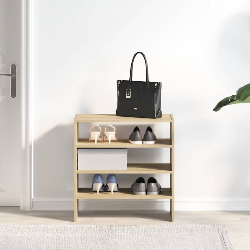 6 Pair Shoe Rack, Sonoma Oak