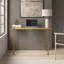 Inez Glass Top Metal Base Writing Desk-1576492580