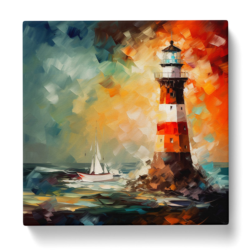 Lighthouse Abstract No.1 - No Frame Print, 50cm H x 50cm W x 3cm D