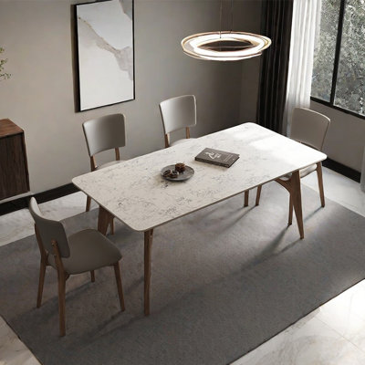 Modern simple home rectangular dining table sets