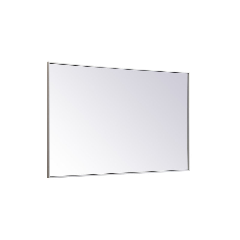 Sabine Metal Rectangle Wall Mirror, 60" x 36", White