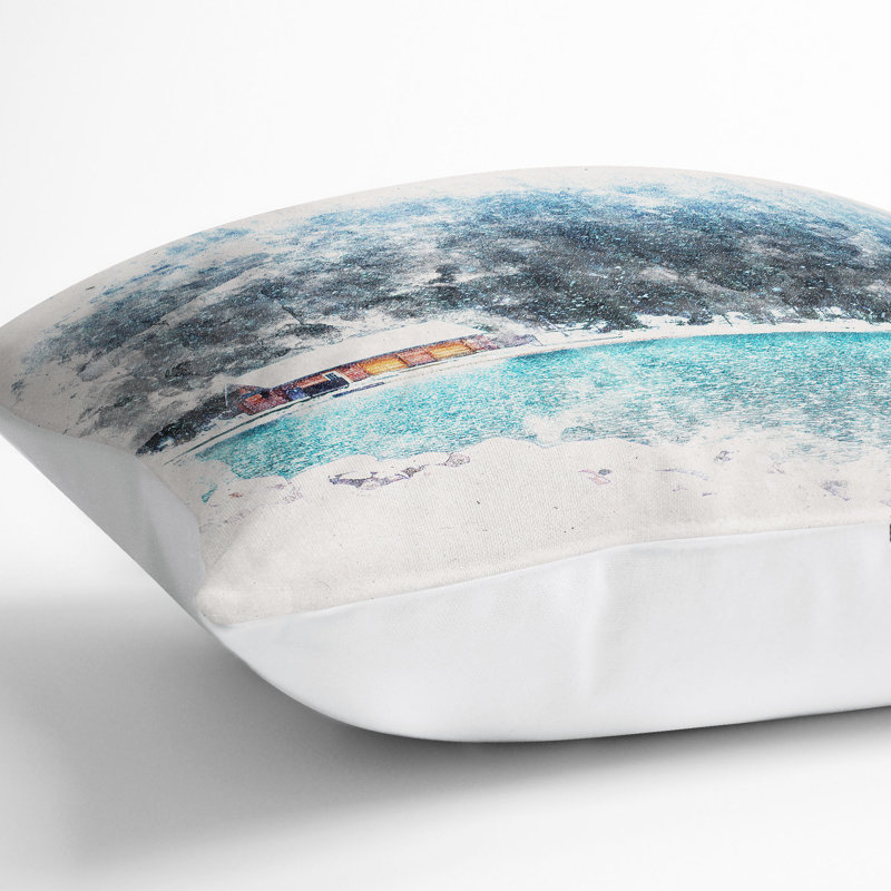 Square Cushion, 40cm H x 40cm W x 15cm D, White