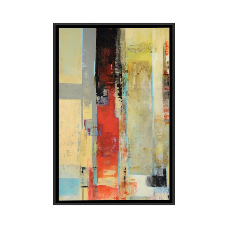 «30 Series Vertigo», peinture sur toile tendue, H 26 po x l 18 po x P 1,5 po, Toile encadrée noire, Pas de tapis