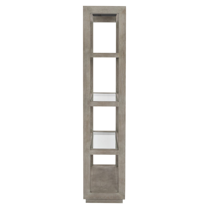 Albion Transitional 44'' Gray and White Adjustable Wood Etagere