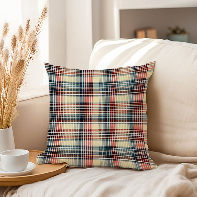 Retro Plaid Pattern  IX, 16"H x 16"W