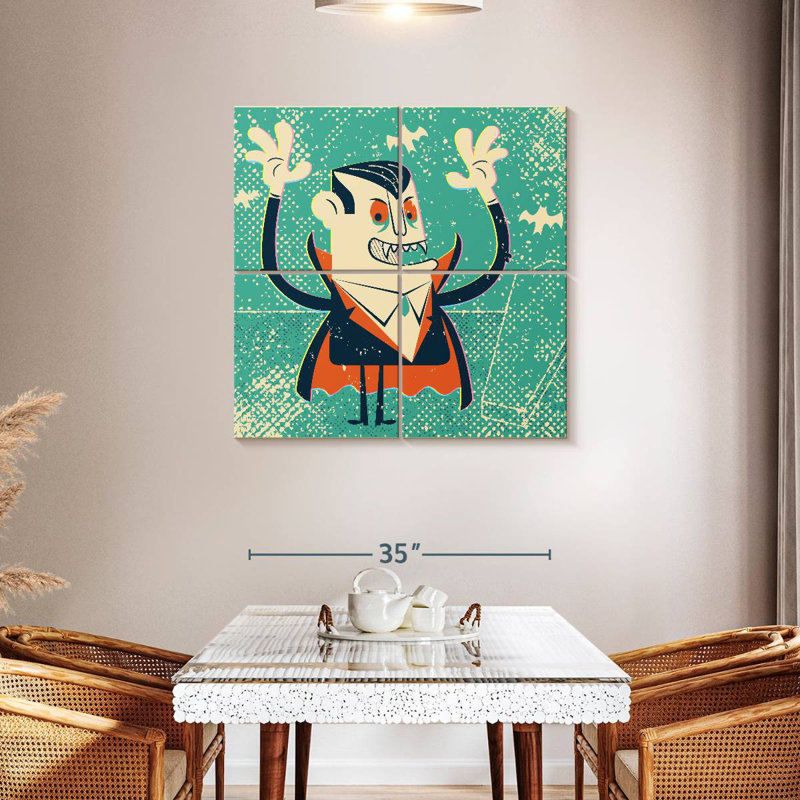 Kelan Cartoon Vampire, 38" H x 38" W