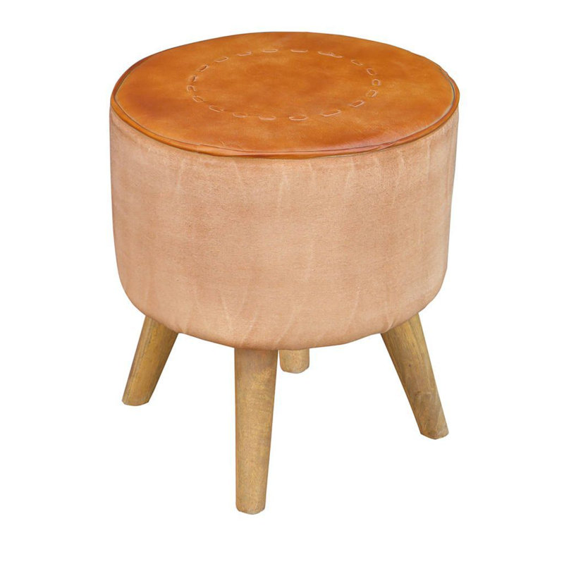 Solid + Manufactured Wood Accent Stool