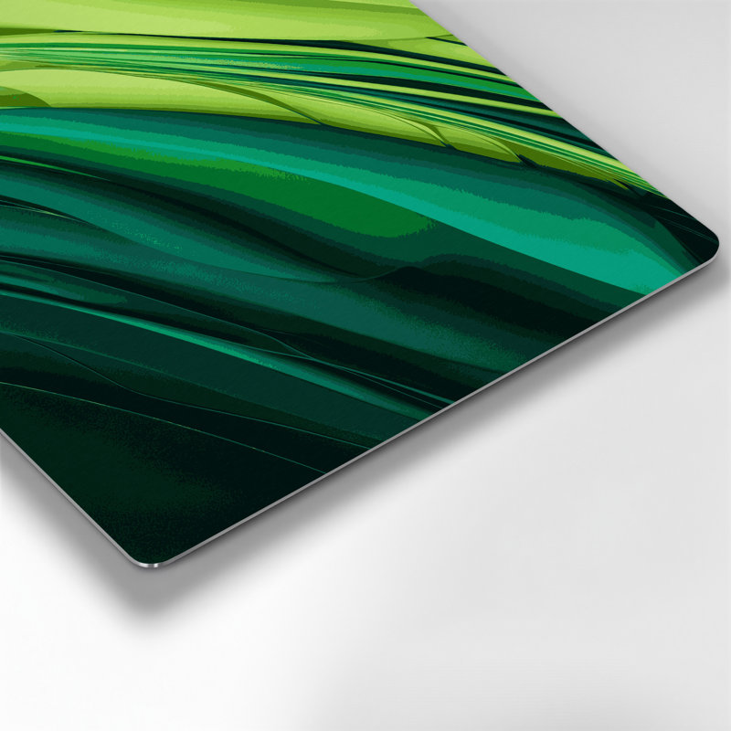 Gradient Abstract 19, art mural en métal vert, H 16 po x l 16 po