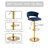 Christal Swivel Upholstered Adjustable Height Counter Stool-2109566883-2099052322