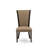 5 Piece Dining Table Set for 4 Includes a Rectangle Kitchen Table with Butterfly Leaf and 4 Light Sable Linen Fabric Parsons Chairs, Mahogany-26153046-26190857-26153043