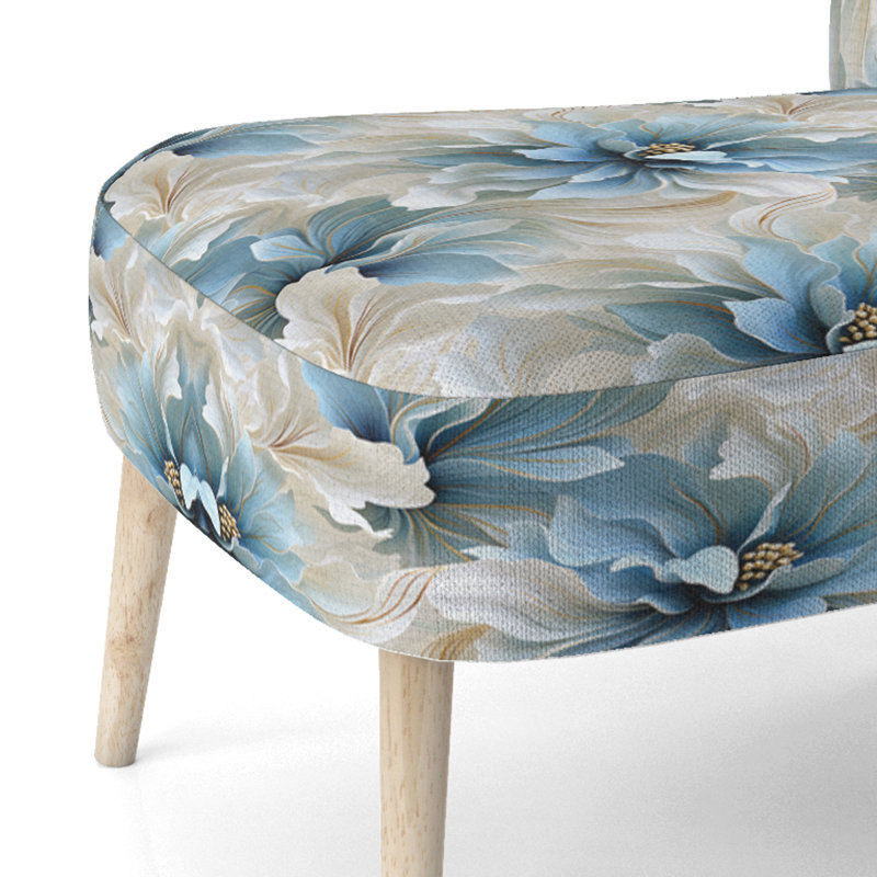 Fauteuil d'appoint rembourré bleu Ethereal