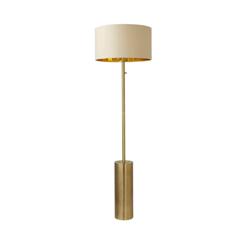 Alizander 150cm Traditional Floor Lamp, Antique Brass, Beige, Yes