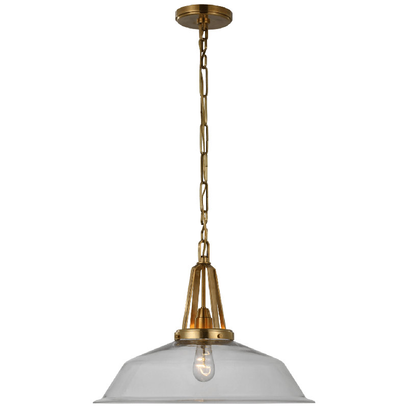 Chapman & Myers Layton Pendant, Antique Burnished Brass, 87.88" H x 20" W x 20" D