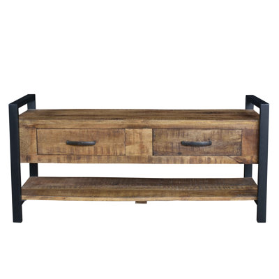 Banc de rangement en bois Hanks