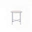 Table de bout ronde avec base en X - Chêne blanc et chrome