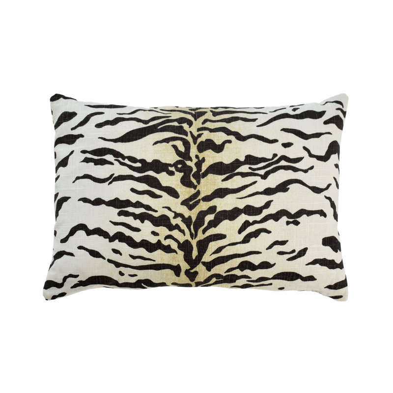 Coussin lombaire abstrait, 12 po x 18 po